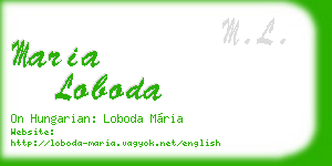 maria loboda business card